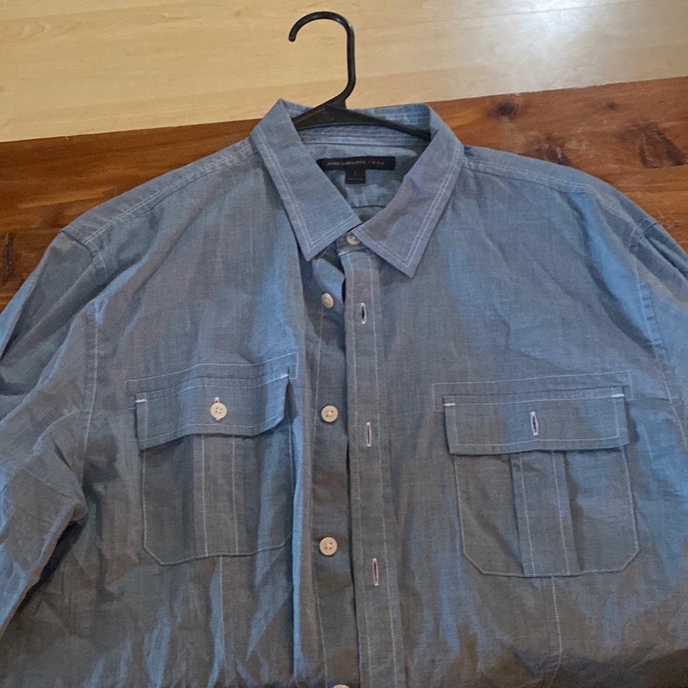 Faux Jean Button down